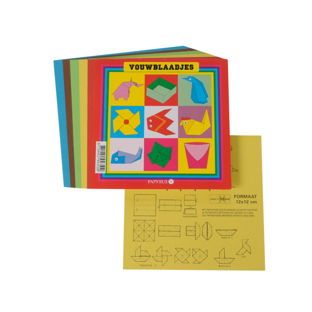 [894326] Vouwblaadjes Papurys vierkant 12x12cm