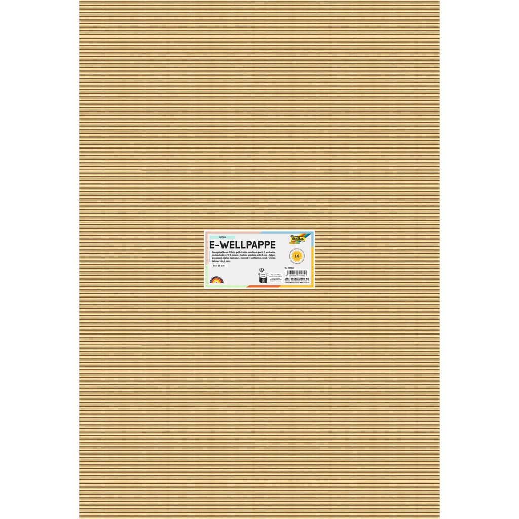 [741065E] Golfkarton Folia E-golf 50x70cm 250gr nr65 goud