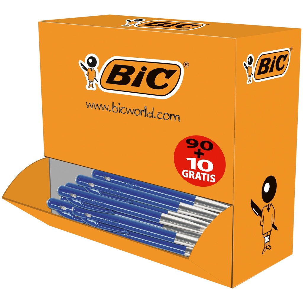 Balpen Bic M10 M 90+10 gratis blauw