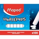 Schoolbordkrijt Maped White'Peps ds 100st wit