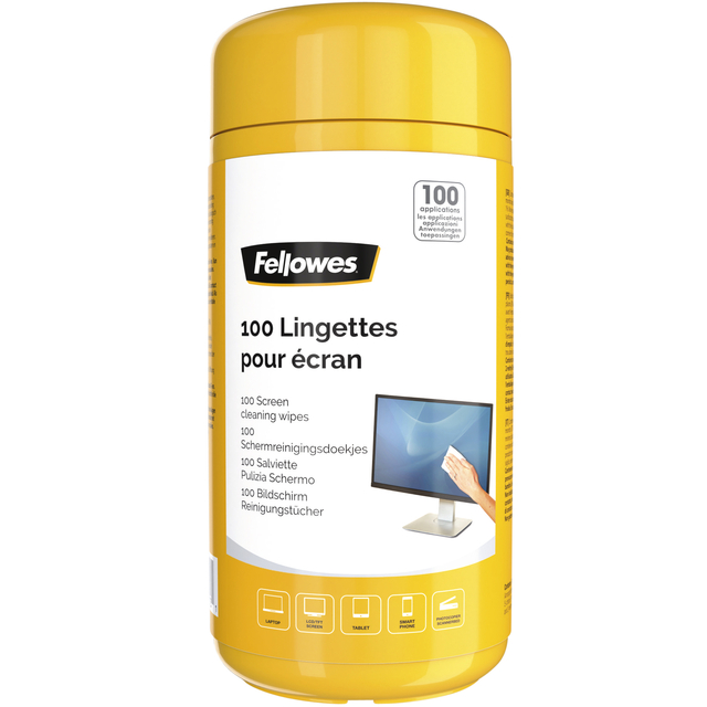 [9970311] Reinigingsdoekjes Fellowes scherm dispenser 100st