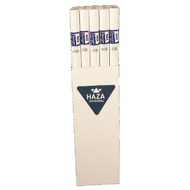 [390130] Tekenpapier haza patroon rol 10mx100cm blanco