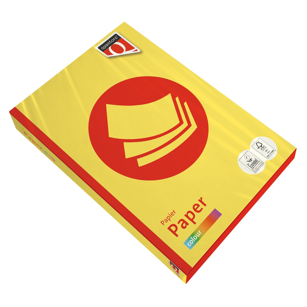 [746045] Kopieerpapier Quantore Colour A4 120gr zwavelgeel