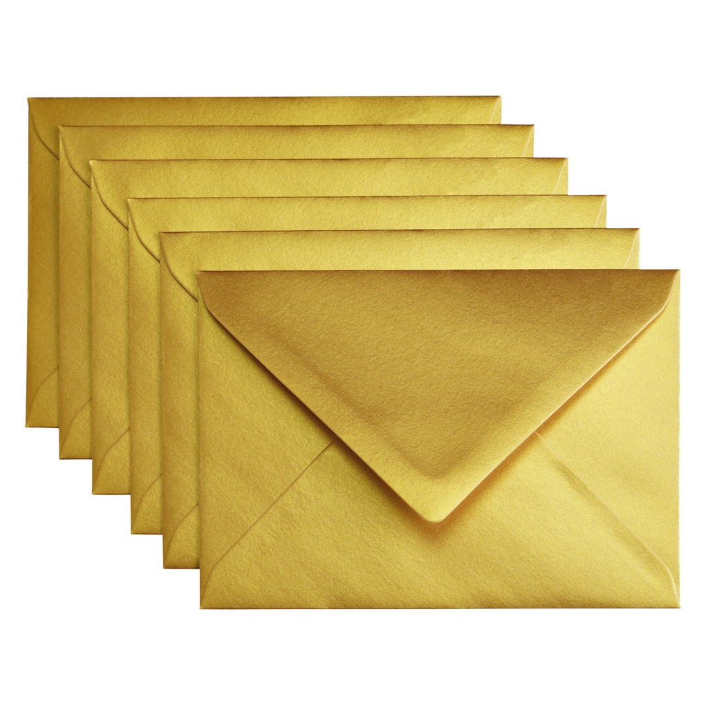 [302339] Envelop Papicolor C6 114x162mm metallic goud