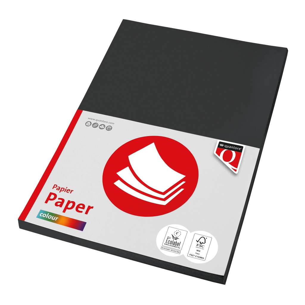[746111] Kopieerpapier Quantore Col-100 A4 120gr zwart