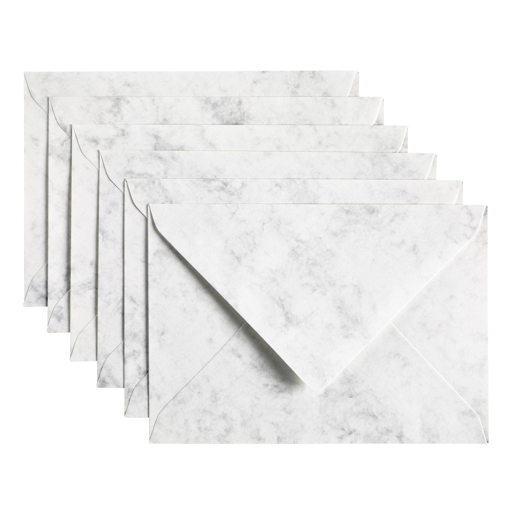 [30261] Envelop Papicolor C6 114x162mm marble grijs