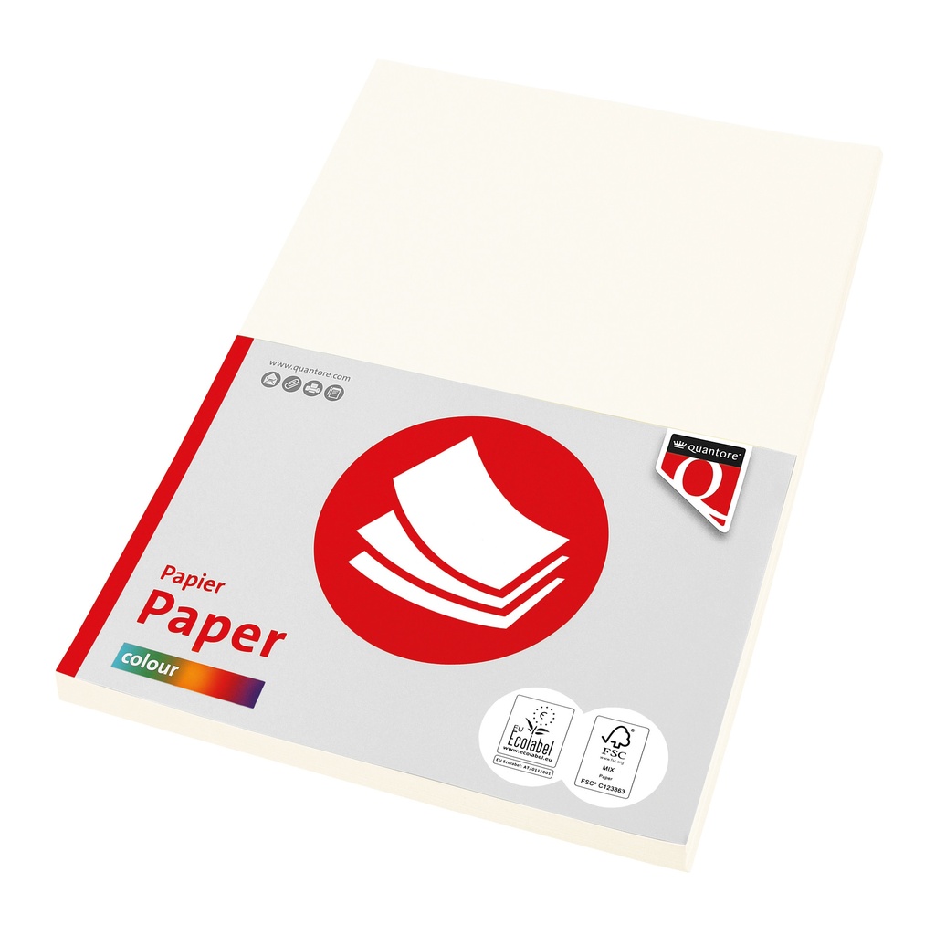 [746130] Kopieerpapier Quantore Col-100 A4 120gr roomwit