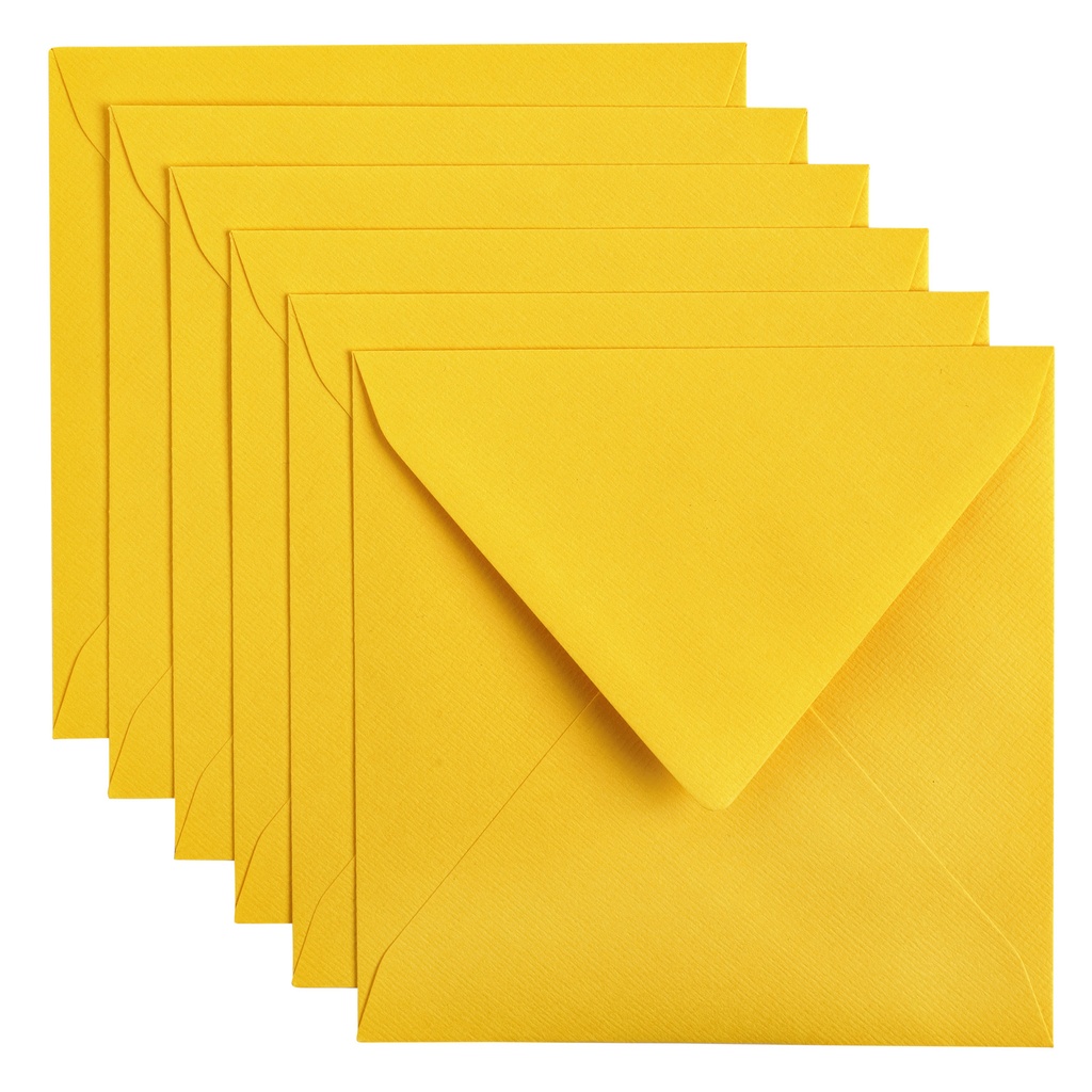[303910] Envelop Papicolor 140x140mm dottergeel