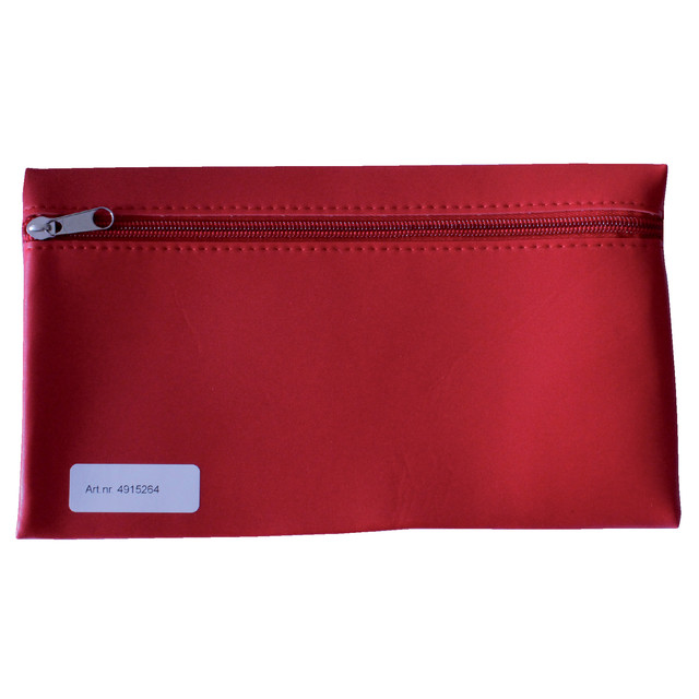 [4915264] Schooletui 15x26cm met rits skai helder rood