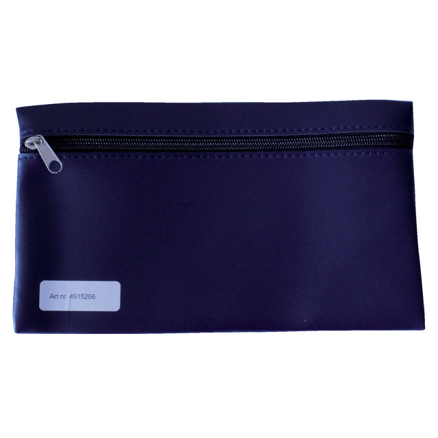 [4915266] Schooletui 15x26cm met rits skai donkerblauw