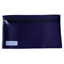 Schooletui 15x26cm met rits skai donkerblauw