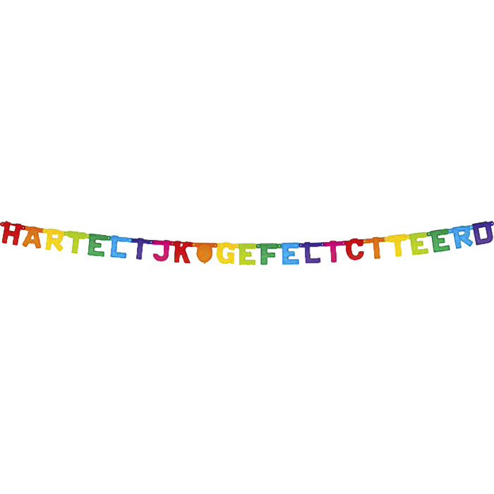 [405025] Letterslinger gefeliciteerd kleur