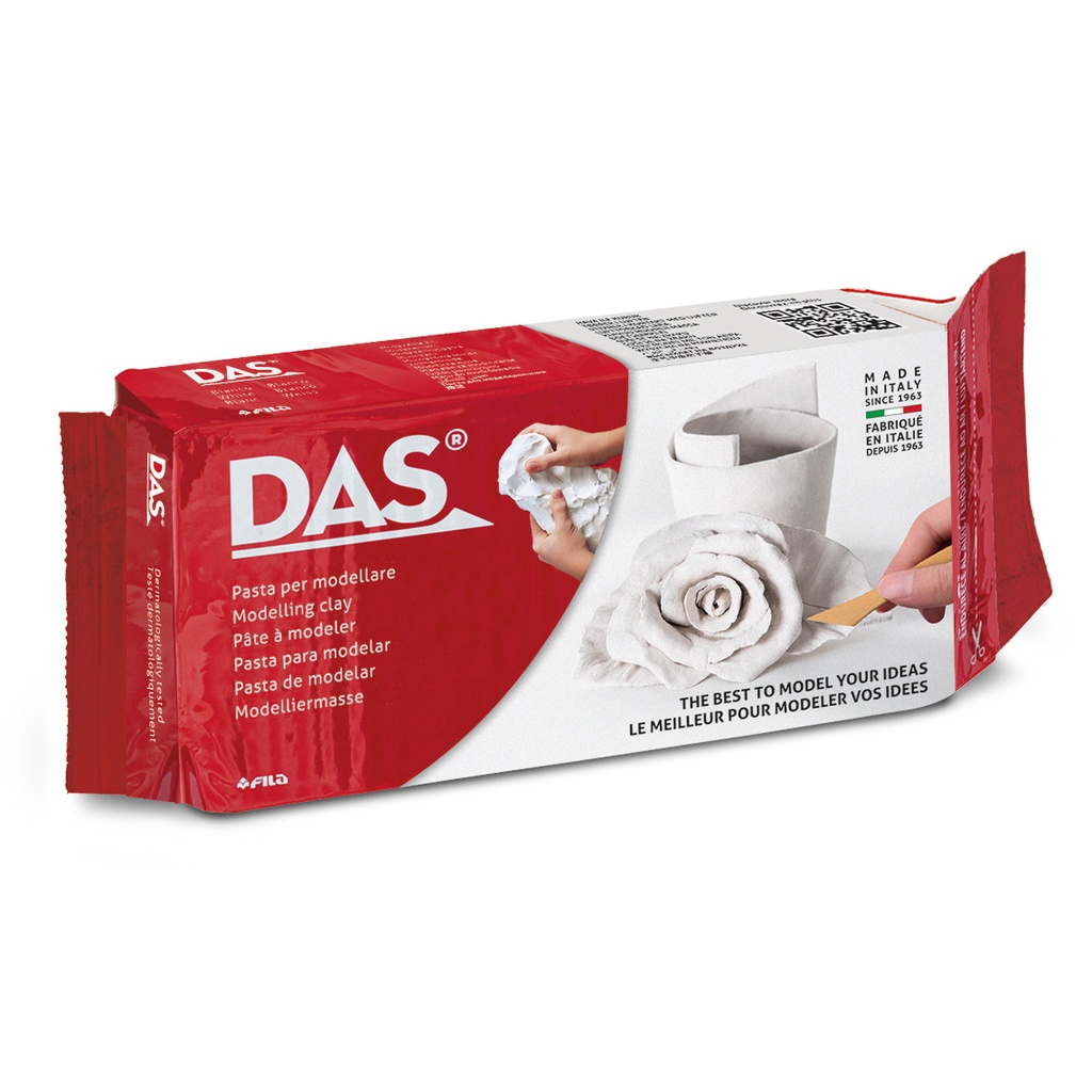 [F387000] Boetseerklei DAS luchthardend 500 gram wit