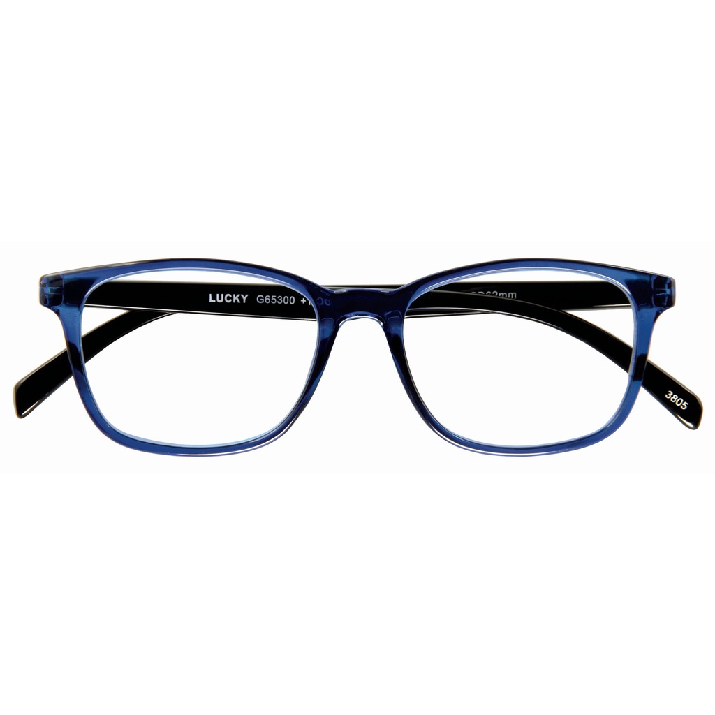 [1222246] Leesbril I Need You +1.50dpt Lucky blauw-zwart