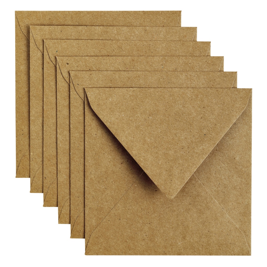 [303323] Envelop Papicolor 140x140mm kraft bruin