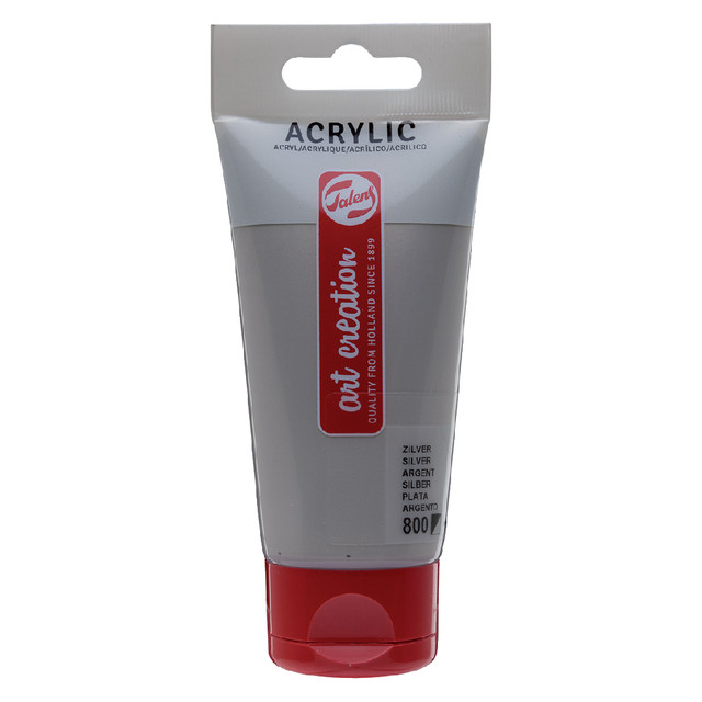 Acrylverf TAC 800 zilver tube 75ml