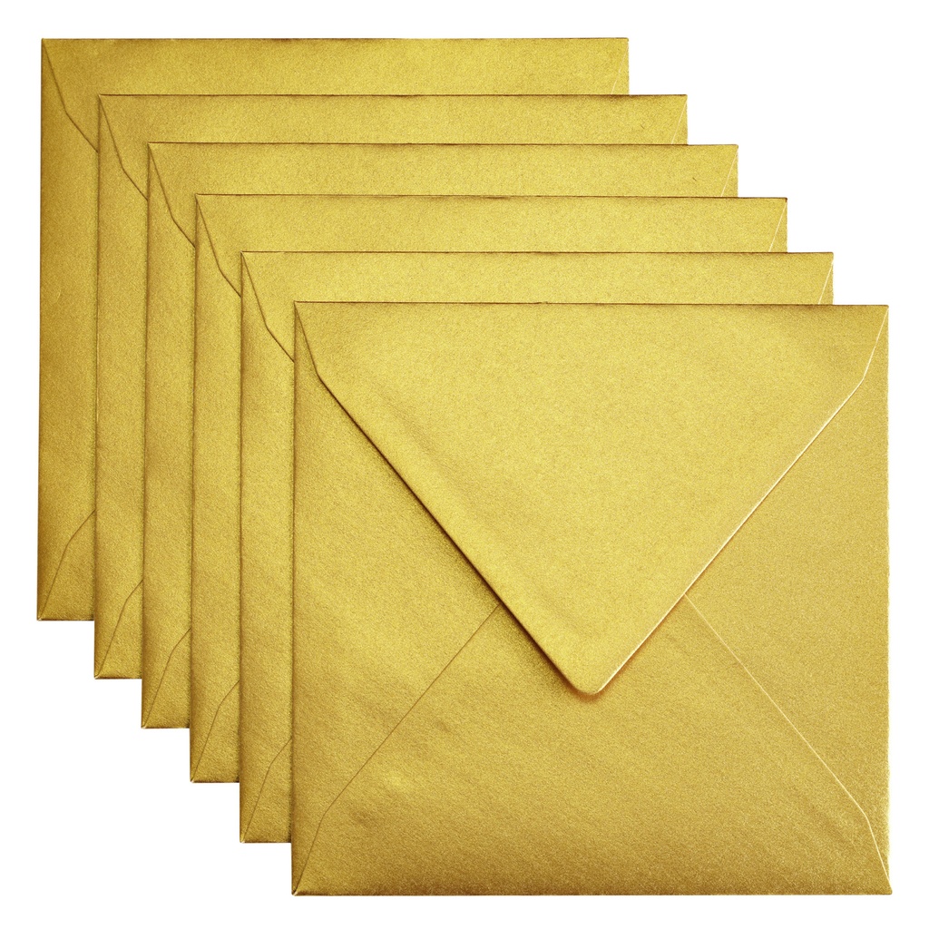 [303339] Envelop Papicolor 140x140mm metallic goud