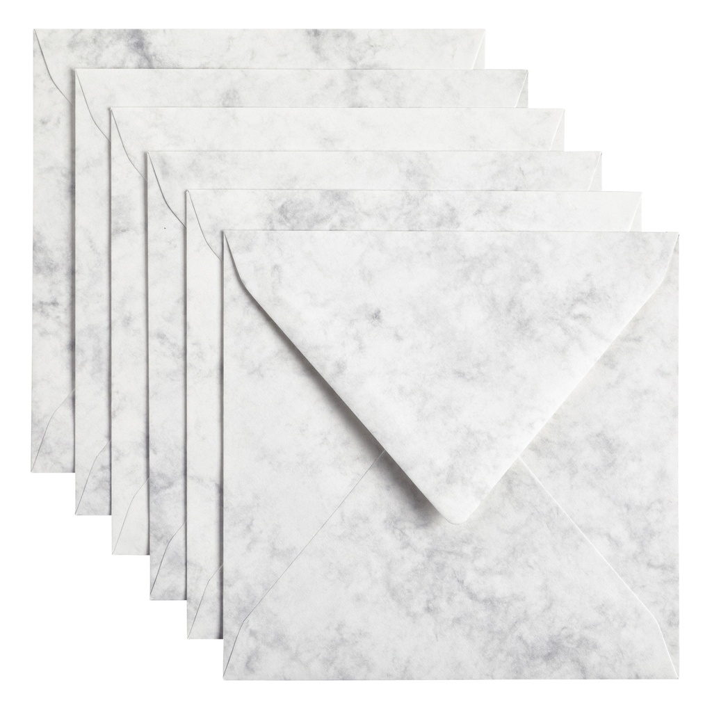 [30361] Envelop Papicolor 140x140mm marble grijs