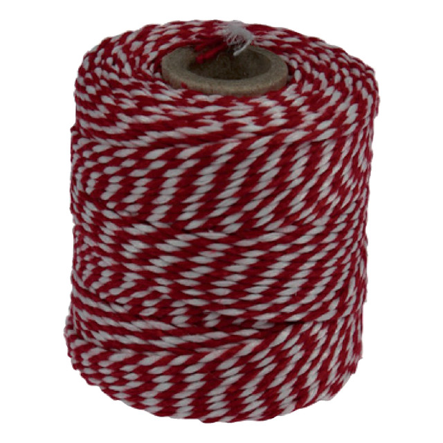 [1620005099941/05953] Touw Muller katoen 50 gram 45 meter rood/wit