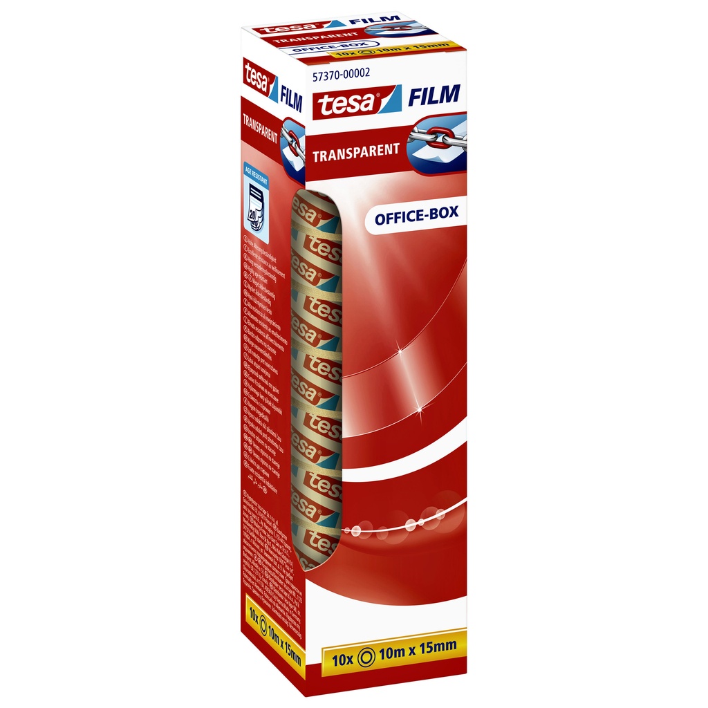[57370-00002-11] Plakband tesafilm 10mx15mm transparant 10 rol