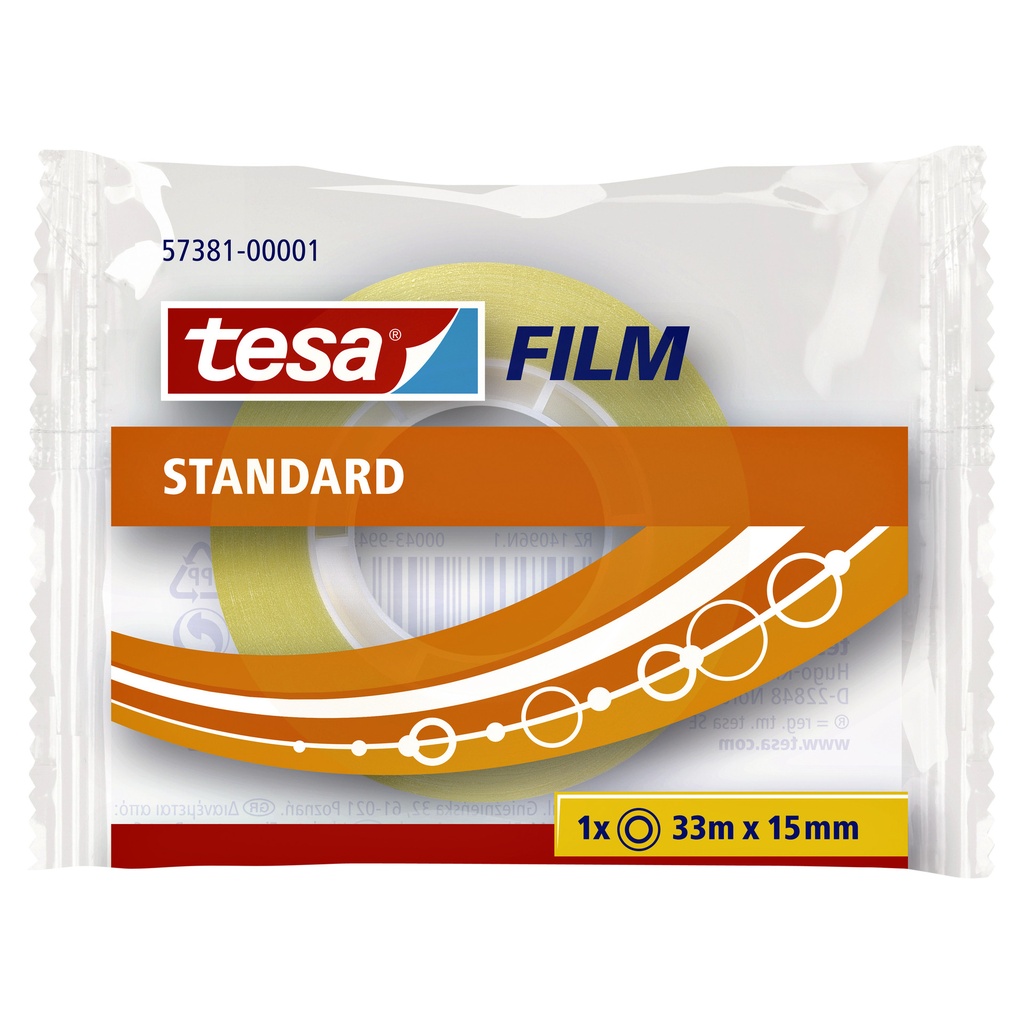 [57381-00001-02] Plakband tesafilm Standaard 33mx15mm transparant