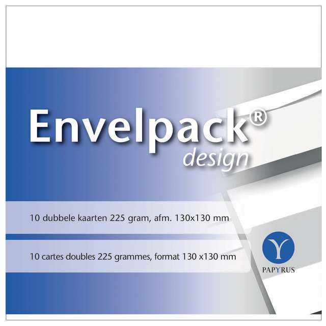[894466] Dubbele kaart Papyrus Envelpack 130x130mm wit