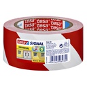 Waarschuwingsstape tesa 66mx50mm rood wit