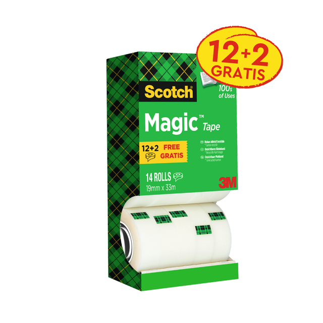 [XA004839479] Plakband Scotch Magic 810 19mmx33m mat 12+2