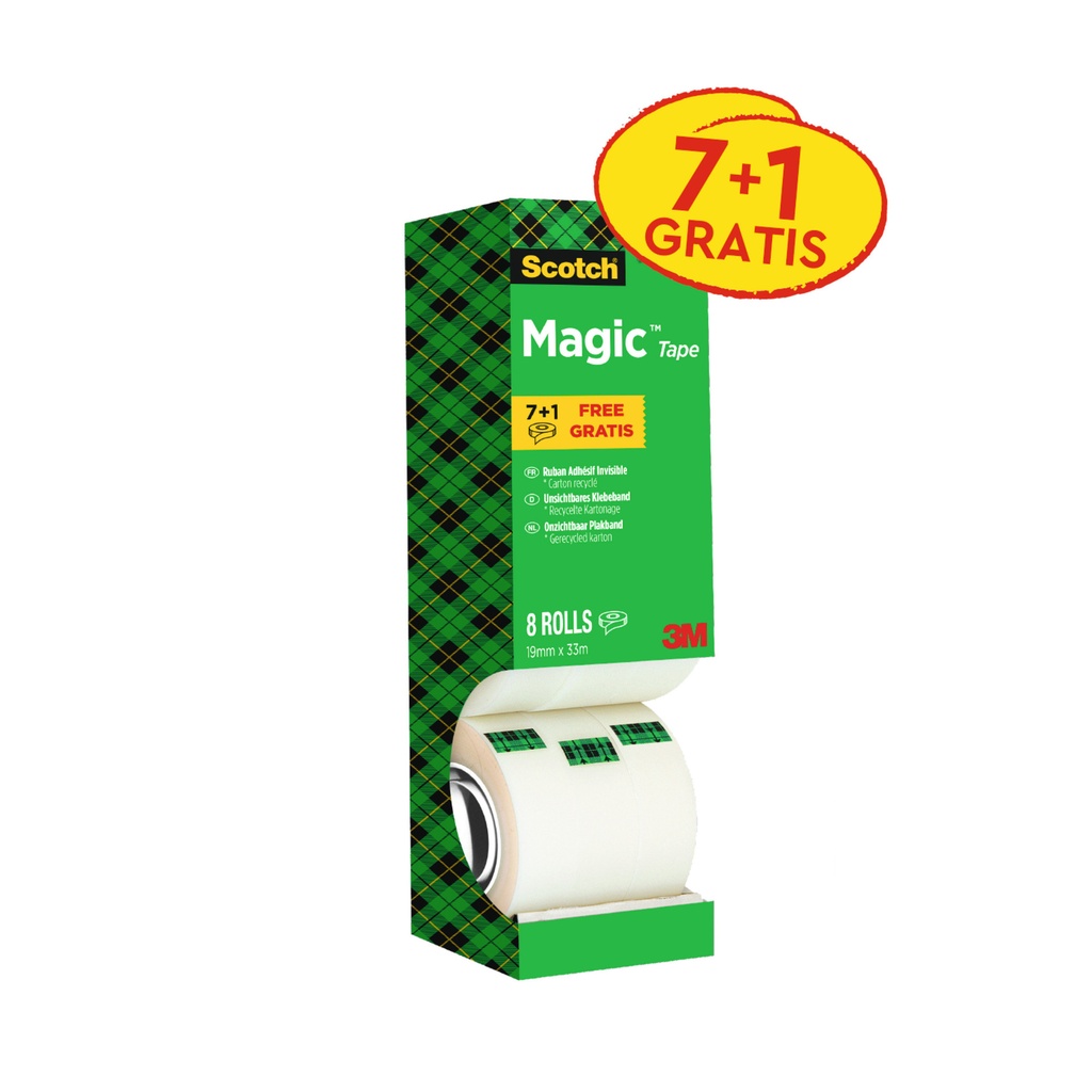 [XA004839487] Plakband Scotch Magic 810 19mmx33m mat 7+1