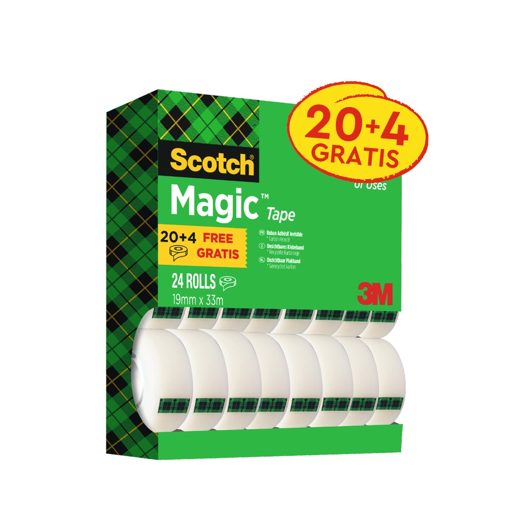[7100138956] Plakband Scotch Magic 810 19mmx33m mat 20+4