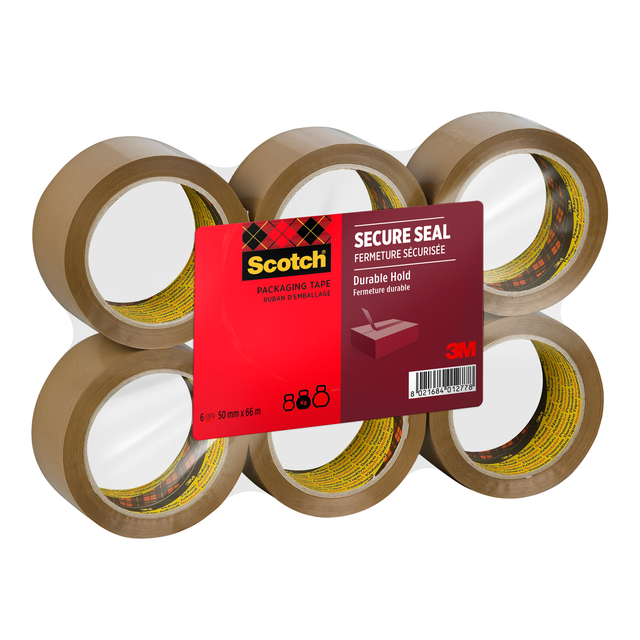 [7100094750] Verpakkingstape Scotch Secure 50mmx66m bruin 6rol