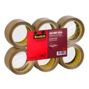 Verpakkingstape Scotch Secure 50mmx66m bruin 6rol