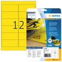 Etiket HERMA 8029 99.1x42.3mm folie 300st geel