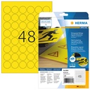 Etiket HERMA 8034 30mm rond 1200st geel