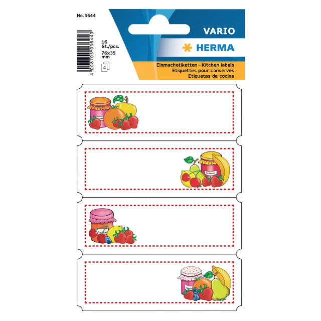 [3644] Etiket HERMA 3644 keuken vrucht assortiment
