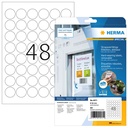 Etiket HERMA 4571 30mm rond folie wit 960st