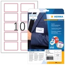 Naambadge etiket HERMA 4405 80x50mm wit rood 200st