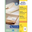 Etiket Avery LR3424 105x48mm wit 1200st