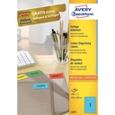 Etiket Avery 3471 210x297mm A4 blauw 100st