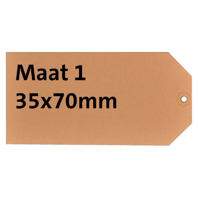 [395002] Label karton nr 1 200gr 35x70mm chamois 1000st