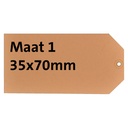 Label karton nr 1 200gr 35x70mm chamois 1000st