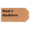 Label karton nr 2 200gr 40x80mm chamois 1000st