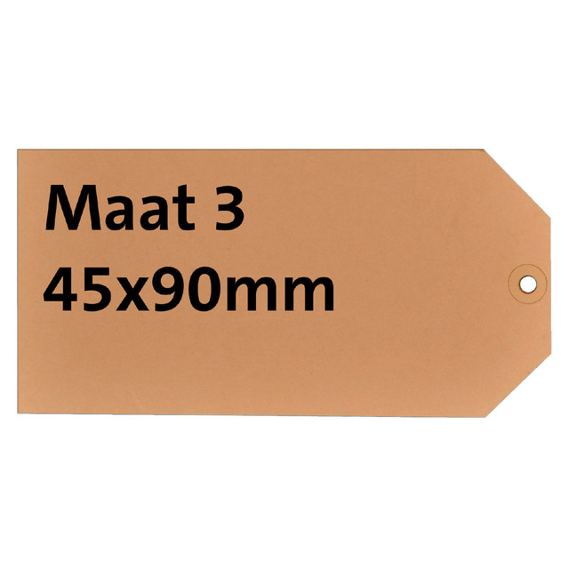 [395004] Label karton nr 3 200gr 45x90mm chamois 1000st