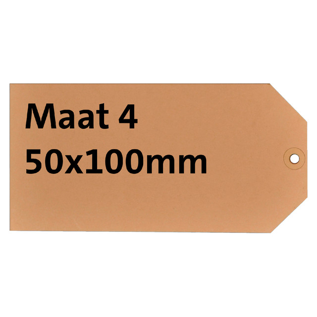 [395005] Label karton nr 4 200gr 50x100mm chamois 1000st