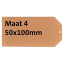 Label karton nr 4 200gr 50x100mm chamois 1000st