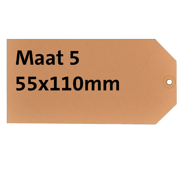 [395006] Label karton nr 5 200gr 55x110mm chamois 1000st
