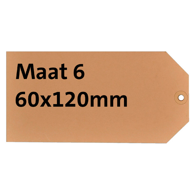 [395007] Label karton nr 6 200gr 60x120mm chamois 1000st