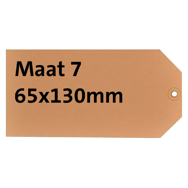 [395008] Label karton nr 7 200gr 65x130mm chamois 1000st