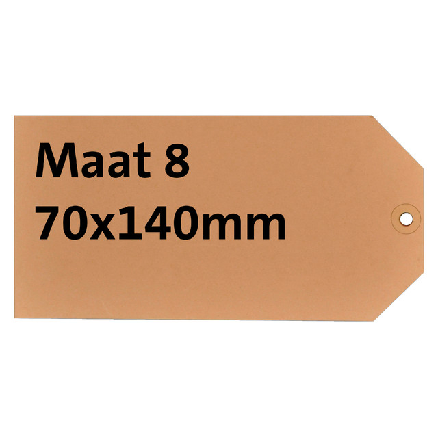 [395009] Label karton nr 8 200gr 70x140mm chamois 1000st