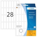 Etiket HERMA 10605 13x40mm verwijderbaar wit 672st
